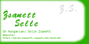 zsanett selle business card